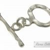 Karen Hill Tribe Silver Hammered Flat Oval Toggle : F12-009
